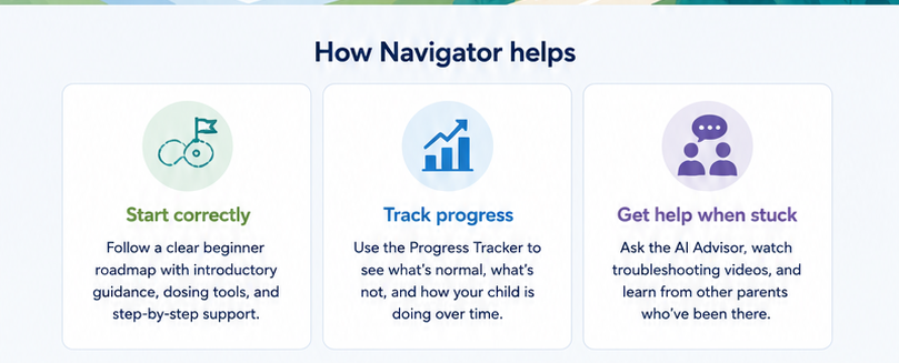 How Navigator helps families start correctly, track progress, and get help when stuck